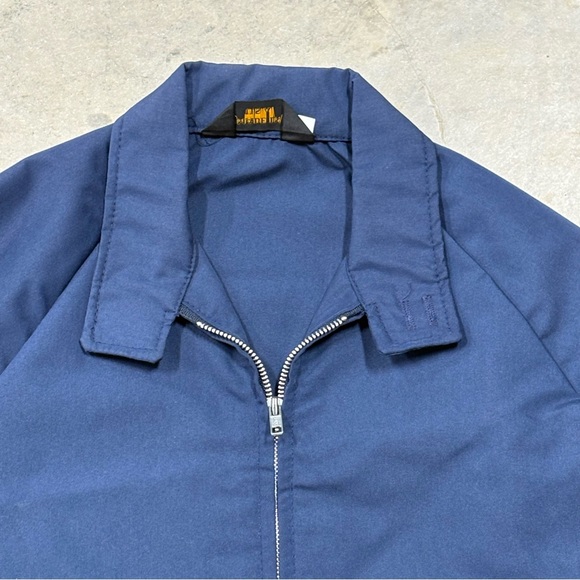 Vtg 70s/80s Vanderbilt Eisenhower Work Jacket Blue USA Made Zepel Mens Small NOS - Picture 2 of 16